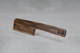 8.5 inch (4.5 inch handle) comb made of brown Italian acetate.