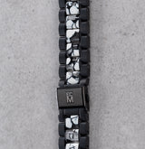 Apple Watch Band Matte Black Stainless Steel - Shattered Marble